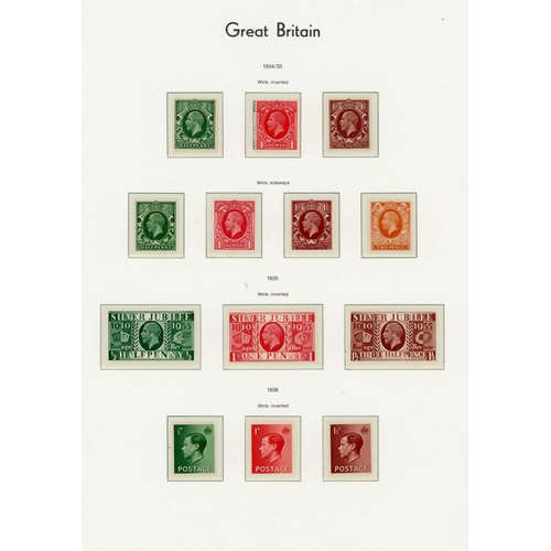 1204 - 1934-36 MINT SELECTION inc. 1934-36 photogravure ½d to 1/- control singles and ½d to 2d sideways wmk... 