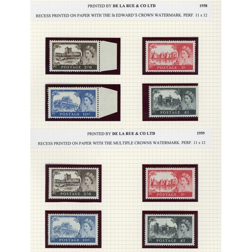 1247 - 1955-69 HIGH VALUE ISSUES with 1955 Waterlow 2/6d to £1 plus an extra £1. 1958 & 1959 De La Rue 2/6d... 