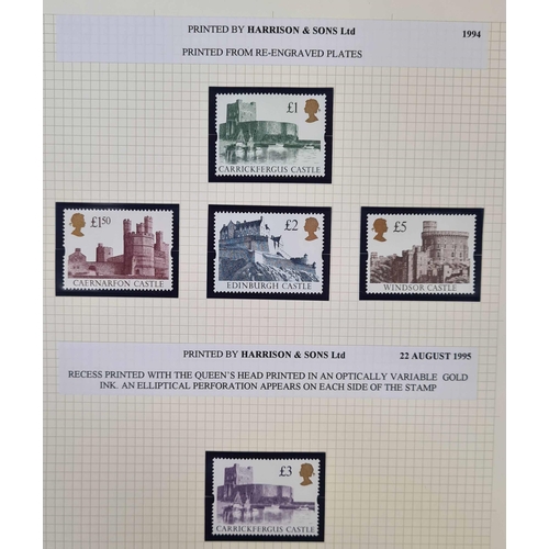 1252 - MACHIN DEFINITIVE VALUES - SINGLES, BOOKLET PANES, STRIPS & BLOCKS: An Exeter album, loose album pag... 