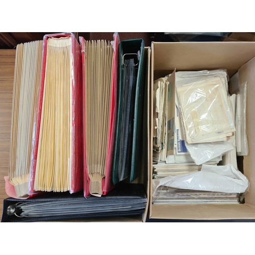 1274 - 1960s-2000 COLLECTION/ACCUMULATION OF FDCs: Two cartons containing 5 albums and loose, many of the e... 