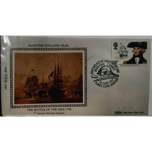 130 - ADMIRAL LORD NELSON: Two albums containing an informative neatly written up collection on the life o... 