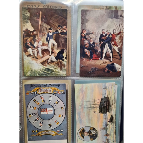 130 - ADMIRAL LORD NELSON: Two albums containing an informative neatly written up collection on the life o... 