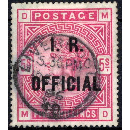 1325 - 1890 ANCHOR WATERMARK: 5/- rose MD with central 