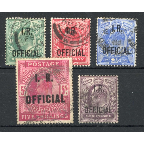 1329 - 1902-10 ½d to 2½d fine used. Also 6d and 5/- with forged overprints. Used. BPA Cert. (2015) for the ... 