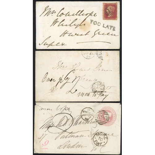 1371 - 1859-80 - INTERESTING GROUP OF COVERS with a good selection of hs's inc. boxed 