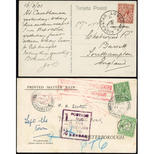 1377 - 1928-31 SMALL SELECTION with 29 Aug. 1928 env. Catapult Air Mail from London 