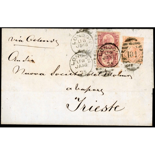 1480 - ITALY - TRIESTE: 18 Jan. 1875 E from London 