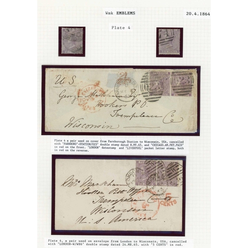 1492 - UNITED STATES - TWO GOOD COVERS: 8 May 1865 env. from Farnborough Station to Wisconsin bearing 1864 ... 