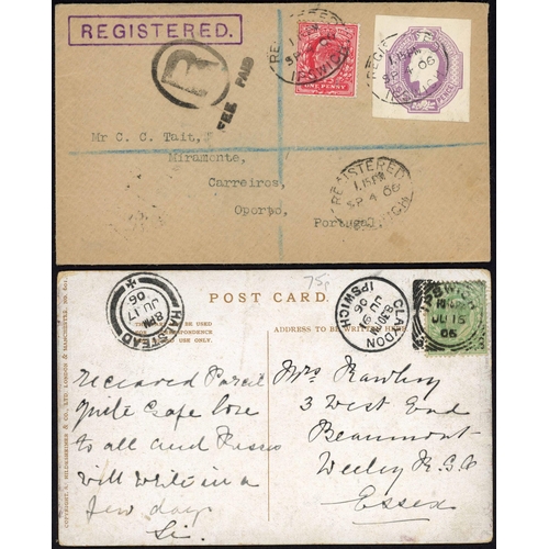 1610 - IPSWICH INC. EPHEMERA: 1817-1987 Selection of later Ipswich cancellations, etc. inc. qty PPCs with s... 