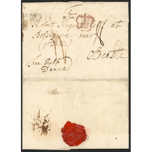 1682 - EARLY FREE MAIL INC. 1762 FAILED FREE WITH INSPECTOR CROWN, ETC.: Small selection with 1762 EL Kilke... 