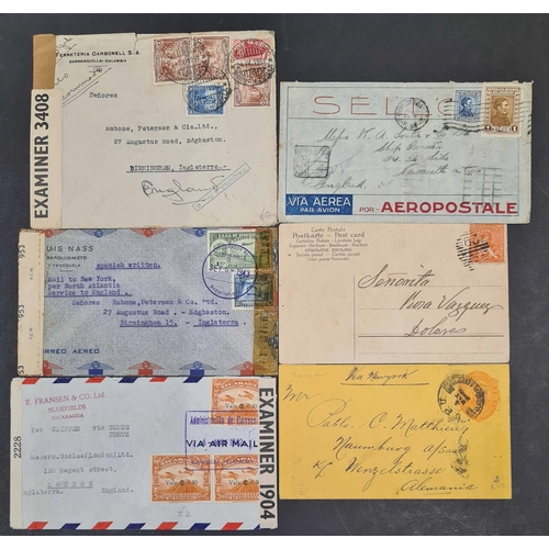 254 - SOUTH AMERICA COVERS, PPCs, AIRMAILS & SOME MINT POSTAL STATIONERY- EX DEALERS STOCK: A generally cl... 