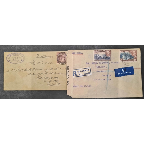 256 - CEYLON, GIBRALTAR MALTA & CYPRUS COVERS, CARDS, ETC. EX DEALER'S STOCK: 1911-1980s good to fine stoc... 