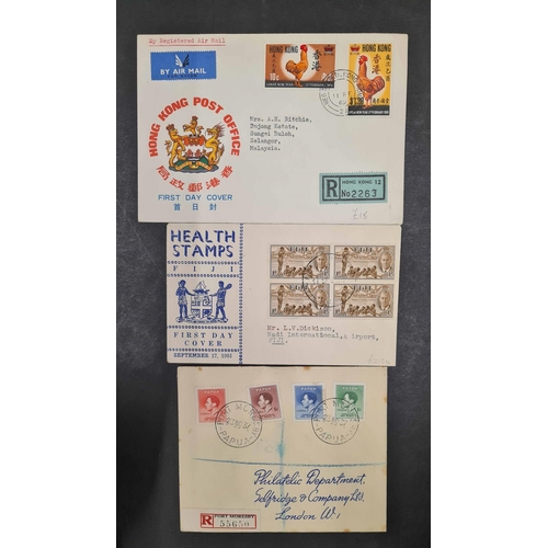 262 - HONG KONG, FIJI, PNG & BORNEO - COVERS, ETC. - EX DEALER'S STOCK: Commercial covers, FDCs & PPCs. Ho... 