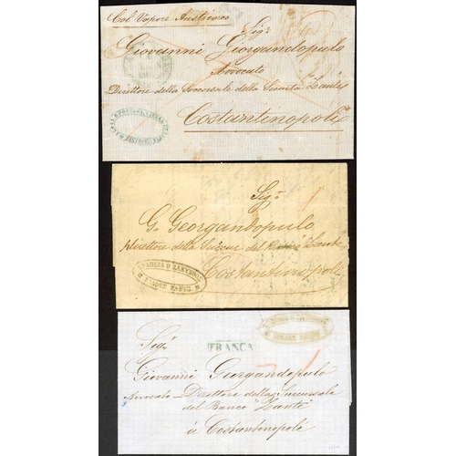 264 - MISCELLANY INC. 18th/19th C. TRANSATLANTIC PACKET MAIL, MISSENT TO SEAPOST OFFICE MAIL, IONIAN ISLAN... 