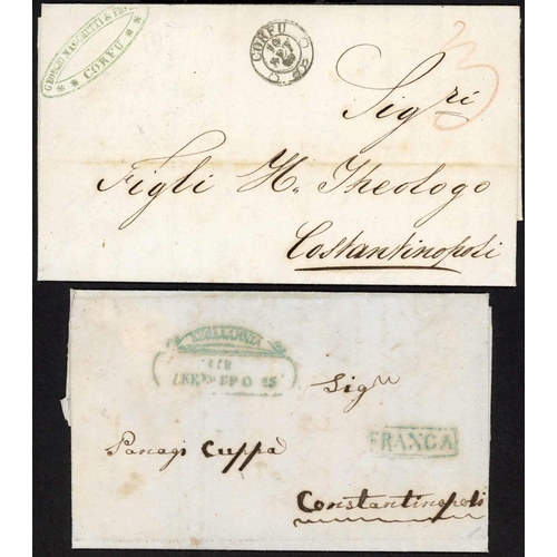 264 - MISCELLANY INC. 18th/19th C. TRANSATLANTIC PACKET MAIL, MISSENT TO SEAPOST OFFICE MAIL, IONIAN ISLAN... 