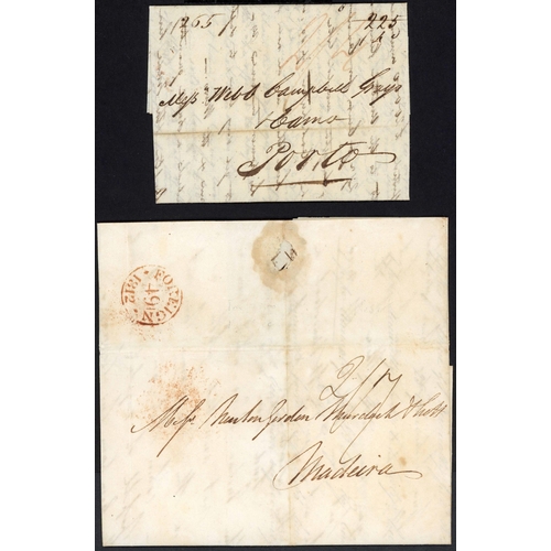 276 - THE FALMOUTH PACKETS - MERCHANT SHIPS TO PORTUGAL INC. MADEIRA: 1812-32 outbound selection inc. 1812... 