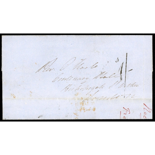 324 - SIERRA LEONE TO LONDON VIA PLYMOUTH: June 1856 part EL (one page removed) carried by the SS Gambia f... 