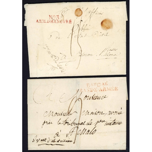 349 - ARMEE MARKS PRIOR TO THE INVASION - D'HANOVRE (1804), Bau. Gal. (1807), & D.ALLEMAGNE (No.22; Mar. 1... 