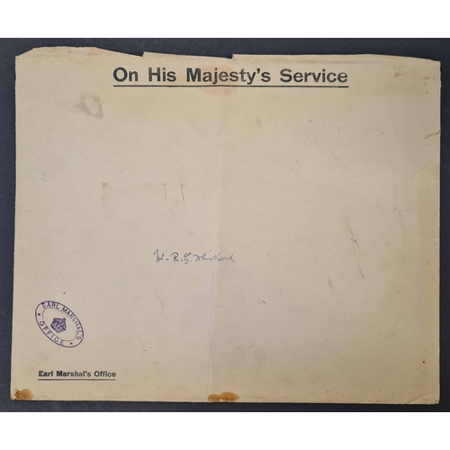 423 - KGV & KGVI CORONATIONS - INVITATION CARDS: Invitation cards (both with original envelopes) to the Co... 