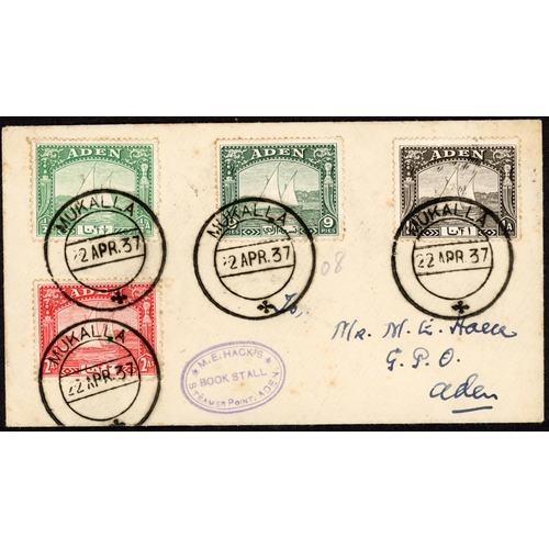 426 - ADEN PROTECTORATE MAILS: 1937-65 collection with First Day of Opening 22 Apr. 1937 env. Mukalla to G... 