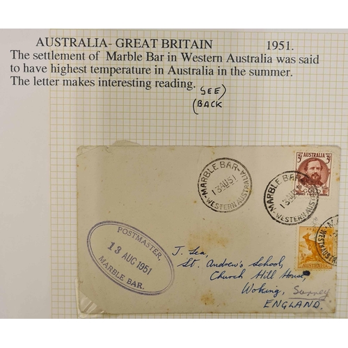 440 - COVER COLLECTION 1876-1973: A written-up collection inc. States notably Queensland 1904 PPC from Thu... 