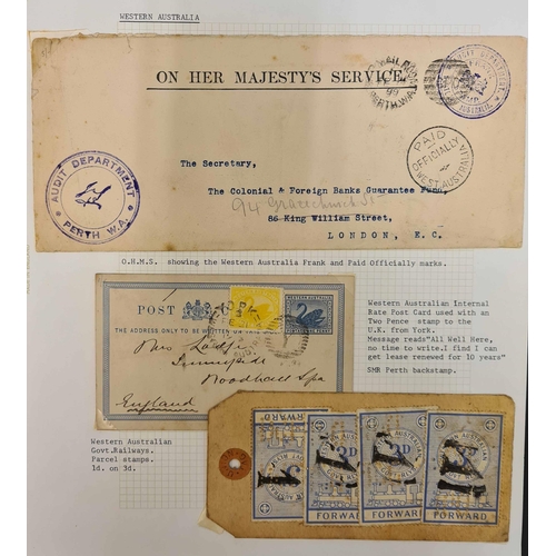 440 - COVER COLLECTION 1876-1973: A written-up collection inc. States notably Queensland 1904 PPC from Thu... 