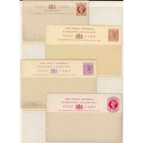 458 - EARLY POSTAL STATIONERY COLLECTION: Range of mostly unused (just 1 used) QV cards, envs., wrappers, ... 