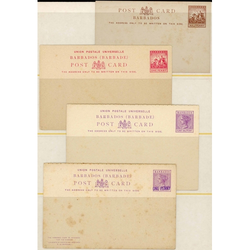 458 - EARLY POSTAL STATIONERY COLLECTION: Range of mostly unused (just 1 used) QV cards, envs., wrappers, ... 