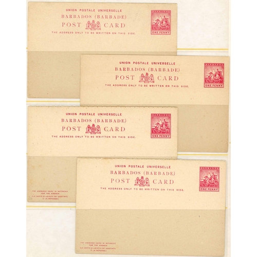 458 - EARLY POSTAL STATIONERY COLLECTION: Range of mostly unused (just 1 used) QV cards, envs., wrappers, ... 