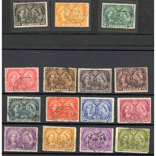 479 - 1897 QV JUBILEE SET FINE USED: The fifteen values to $5, all with fine cds cancels. SG 121/140 £3,50... 