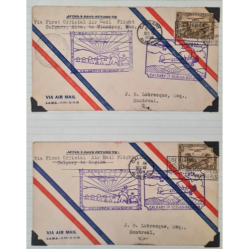 480 - 1928 FIRST FLIGHT COVERS: Collection of covers all mailed within December 1928 (inc. Xmas Day). All ... 