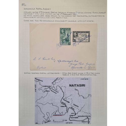 544 - KGVI SPECIALISED STUDY: Two box files housing a  mint collection on display leaves. Incs. printing &... 