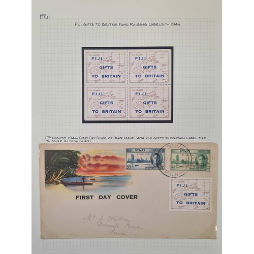 544 - KGVI SPECIALISED STUDY: Two box files housing a  mint collection on display leaves. Incs. printing &... 