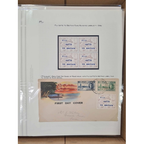 544 - KGVI SPECIALISED STUDY: Two box files housing a  mint collection on display leaves. Incs. printing &... 