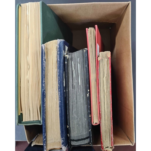 560 - EARLY TO MODERN USED COLLECTIONS: Two cartons holding 8 large albums/stock books with duplicated use... 