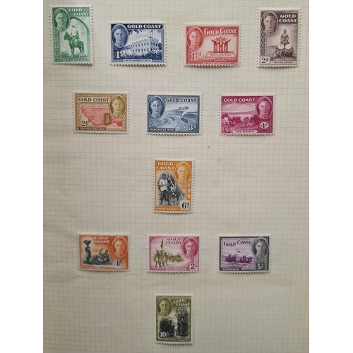 60 - MINT & USED ACCUMULATION: Annotated album leaves for Malta (1935-64); Gold Coast (1937-54); India (1... 