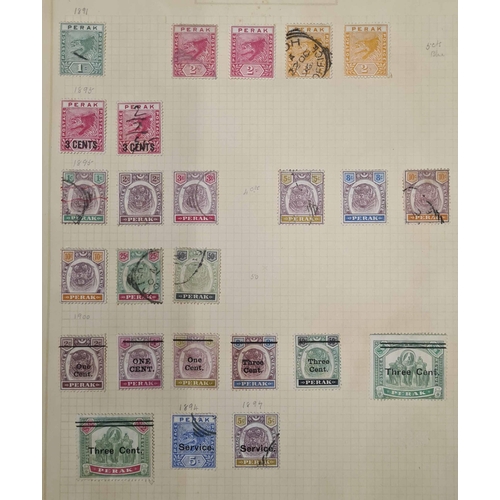 688 - MALAY STATES COLLECTION INC. OFFICIALS: Stock book and loose album leaves, the latter presenting a b... 