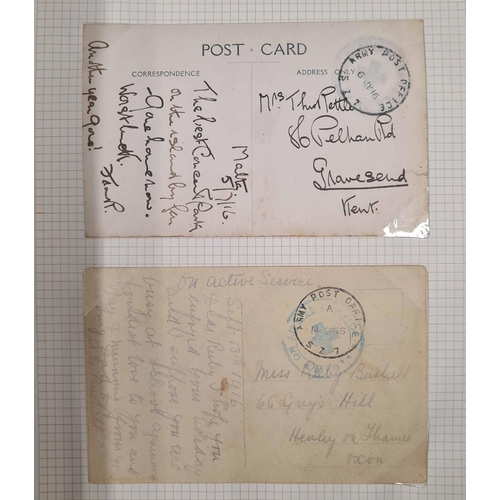 698 - MILITARY FORCES MAIL COLLECTION: Binder housing a collection of 20th C. covers inc. several WWI peri... 