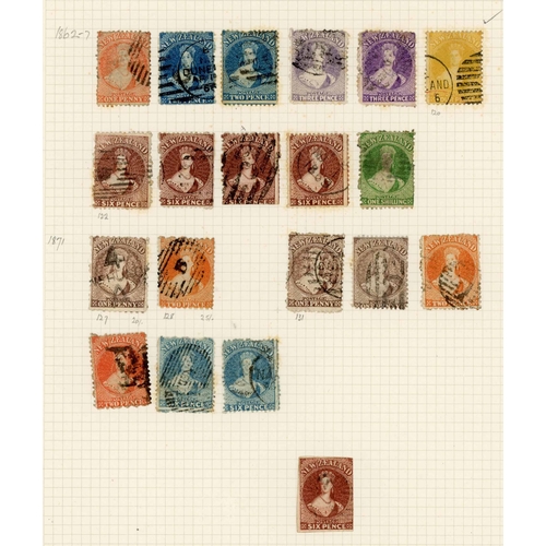 725 - QV-QEII COLLECTION ON ALBUM LEAVES: Includes range of 20 'Chalons', fair to good, inc. fine 4d yello... 