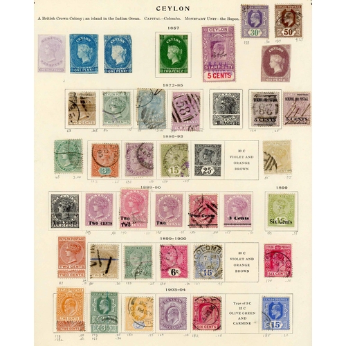 79 - MISCELLANY OF EARLY TO MIDDLE PERIOD COLLECTIONS: Jamaica, Ceylon, Seychelles & Southern Rhodesia on... 