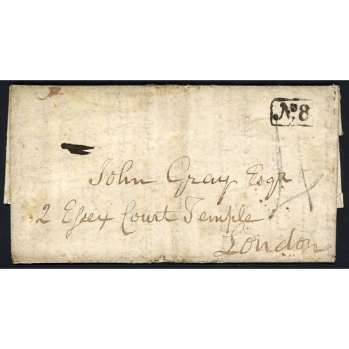 867 - ABERDEEN FIRST DAY COVER: 5 Dec. 1839 EL (edge & flap faults, toned) to London with a good handstruc... 