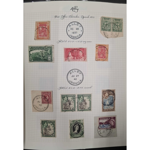 88 - ** THE VILLAGE POSTMARKS OF JAMAICA A-C: An album containing a well written-up collection on 123 alb... 