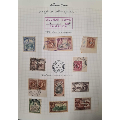 88 - ** THE VILLAGE POSTMARKS OF JAMAICA A-C: An album containing a well written-up collection on 123 alb... 