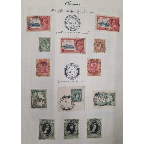 89 - ** THE VILLAGE POSTMARKS OF JAMAICA C-G: An album containing a well written-up collection on 149 alb... 