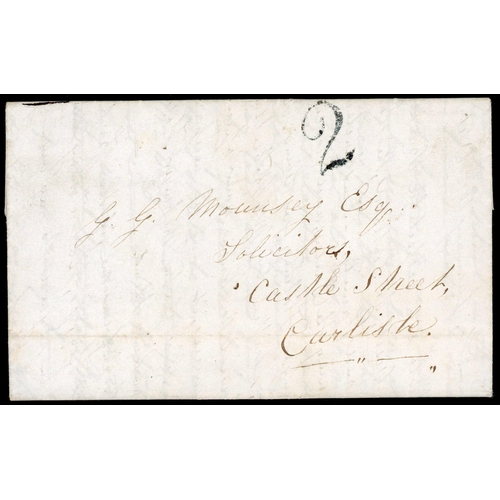 904 - ANNAN FIRST DAY COVER: 10 Jan. 1840 (poor boxed Annan ds 