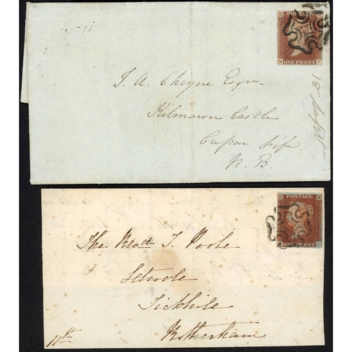 944 - PLATES 12-15 USED ON COVERS: Plate 12 BA used on 12 July 1841 G.W.R. EL from Bristol to Wellington. ... 