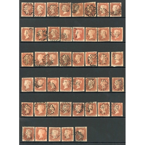 946 - PLATE 27 PARTIAL SHEET RECONSTRUCTION: A stock page with a partial reconstruction of pl. 27 inc. man... 