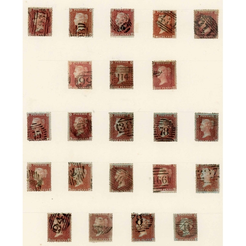 962 - 1855-64 USED SELECTION with Die II, Alphabet III on blued paper (95, inc. four on cover) and on whit... 