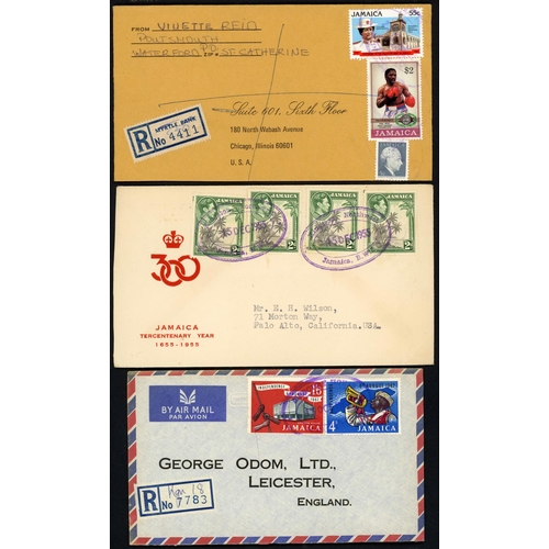 98 - ** JAMAICA - KINGSTON TRO/TRC COLLECTION ON COVERS: A box containing a mainly QEII period c.1954-c.1... 