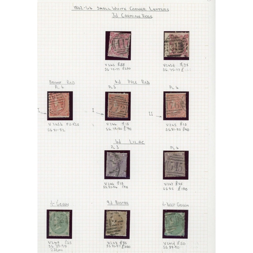 982 - 1855-1900 USED COLLECTION inc. 1855-56 4d (4), 6d (3) & 1/- (3). 1862-64 3d (2), 4d (3), 6d (2), 9d ... 